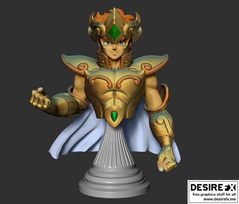 Aioria狮头3D打印模型|Aioria Lion Bust – 3D Print Model STL