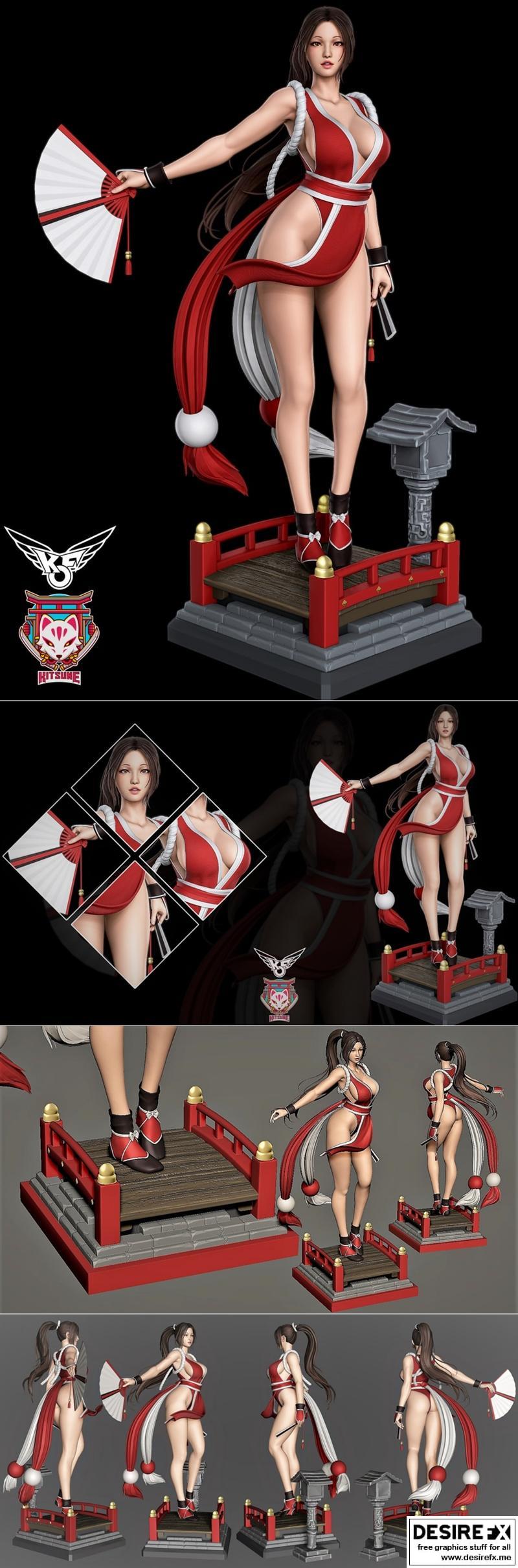 Mai Shiranui 3D打印模型|Mai Shiranui – 3D Print Model STL