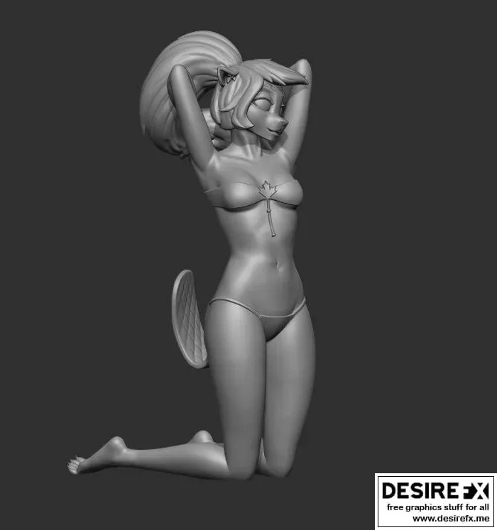 Beaver Girl 3D打印模型|Beaver Girl – 3D Print Model STL