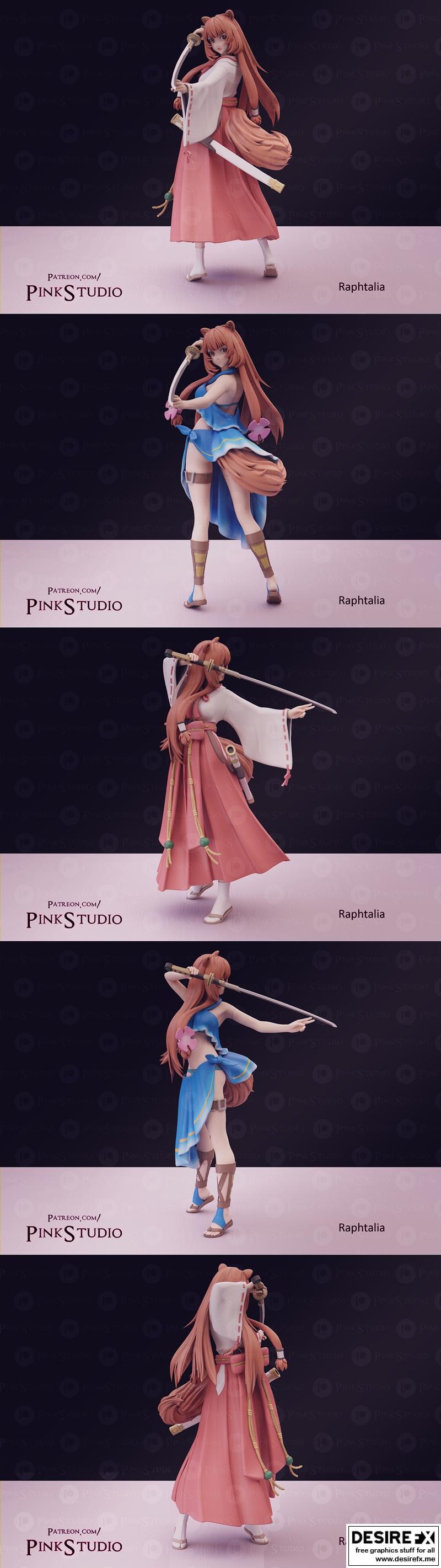 Pink Studio - Raphtalia 3D打印模型|Pink Studio – Raphtalia – 3D Print Model STL