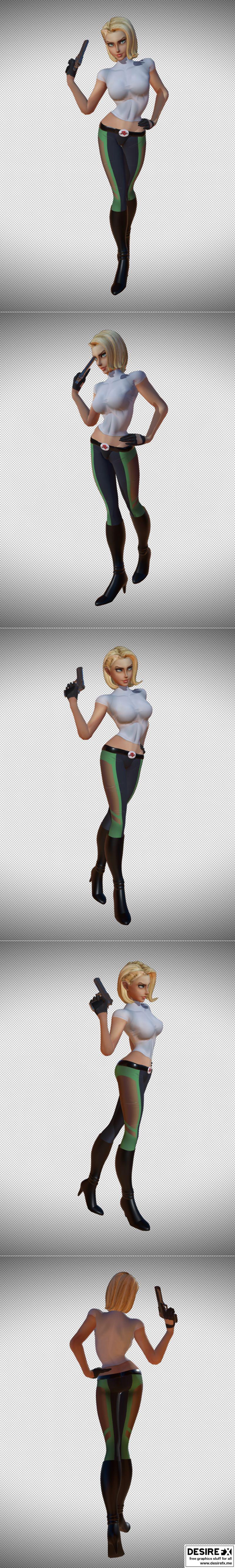 Danger Girl 阿比·查斯 3D打印模型|Danger Girl Abbey CHASE – 3D Print Model STL