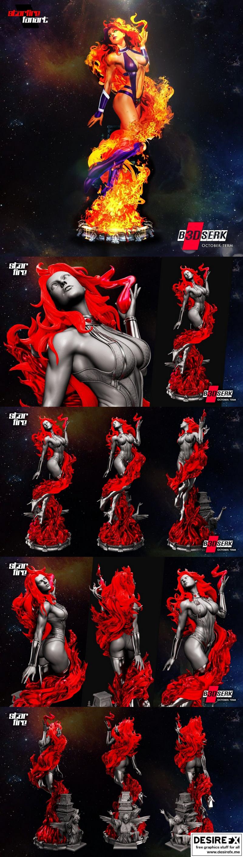 StarFire – 3D打印模型：动漫游戏角色雕塑|StarFire – 3D Print Model STL