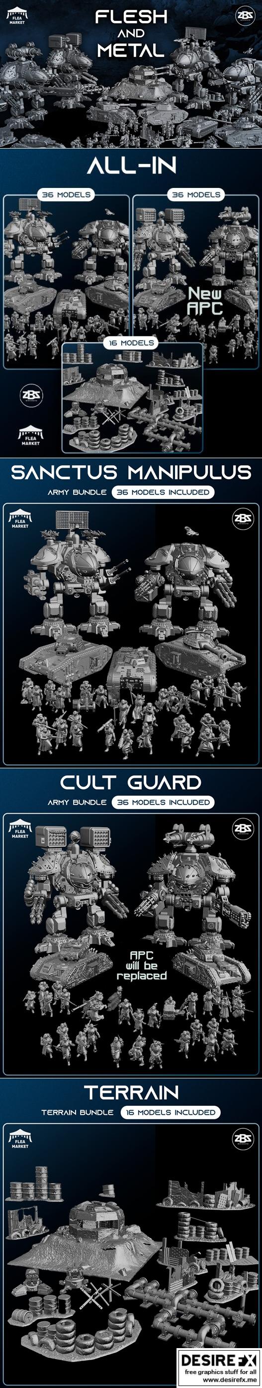 金属与 flesh——3D打印模型|Flesh and Metal – 3D Print Model STL