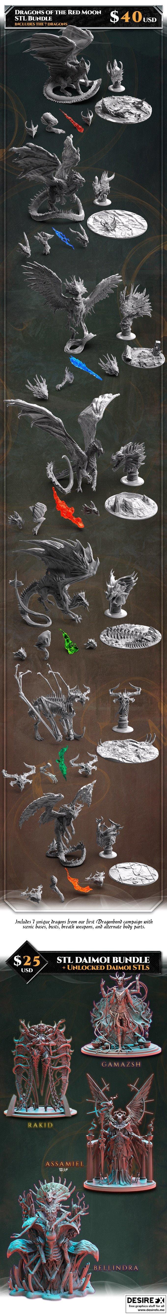 空洞深渊的恶魔——3D打印模型|Demons of the Hollowdepths – 3D Print Model STL