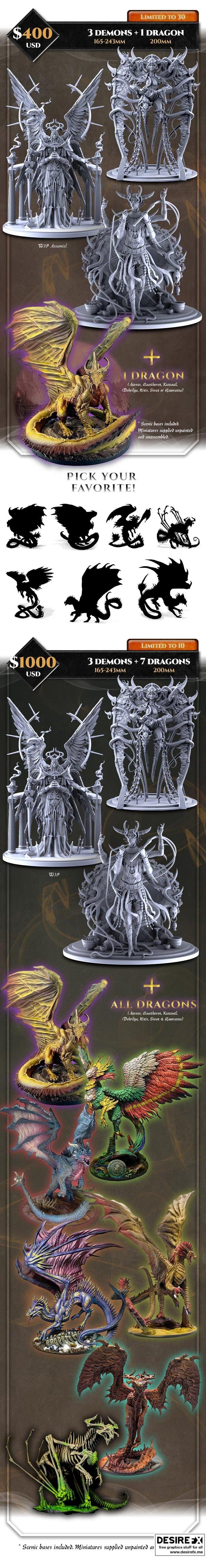 空洞深渊的恶魔——3D打印模型|Demons of the Hollowdepths – 3D Print Model STL