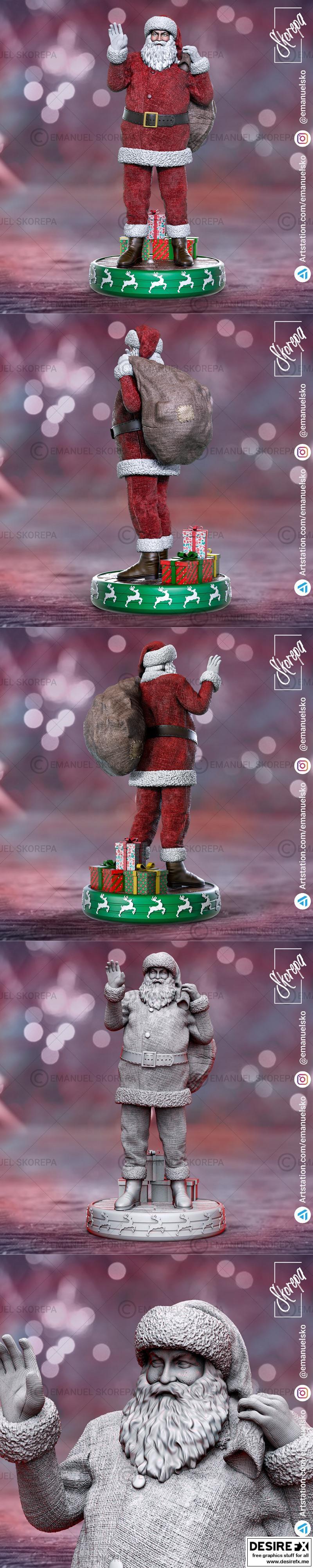 圣诞老人 3D打印模型|Santa Claus – 3D Print Model STL