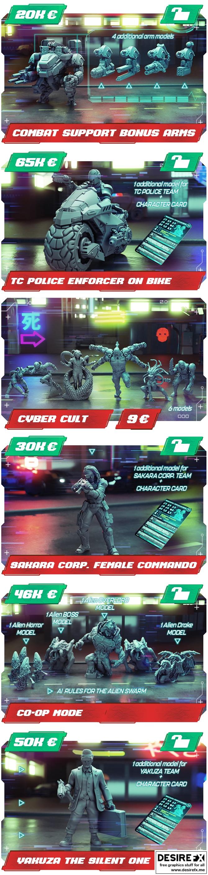 赛博朋克时代 Gridwars 3D打印模型|Gridwars Age of Cyberpunk – 3D Print Model STL