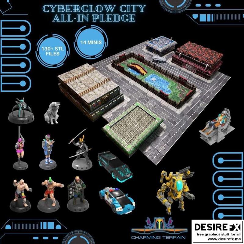 赛博光芒城 3D打印模型|Cyberglow City – 3D Print Model STL