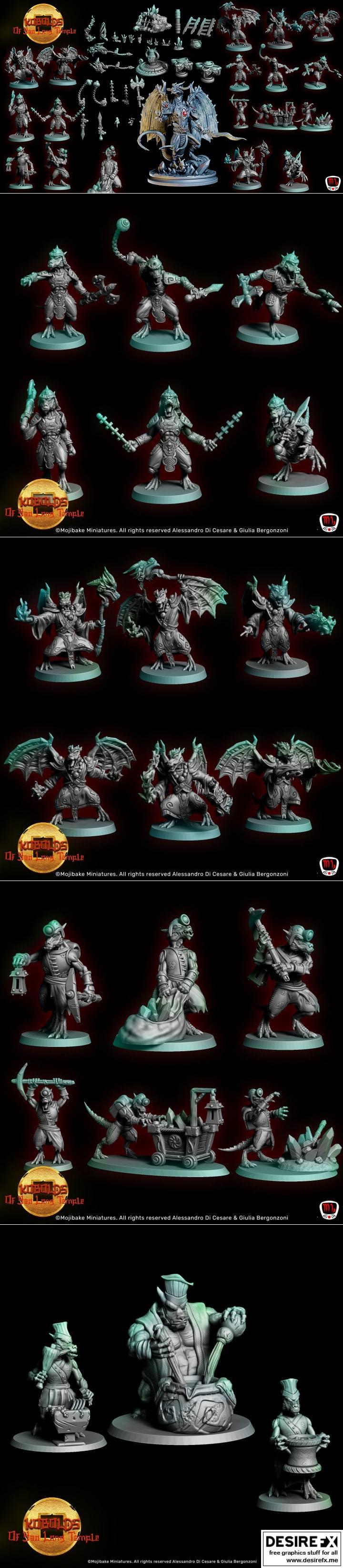 Yao Long Temple 的 Kobolds 3D 打印模型|Kobolds of Yao Long Temple – 3D Print Model STL