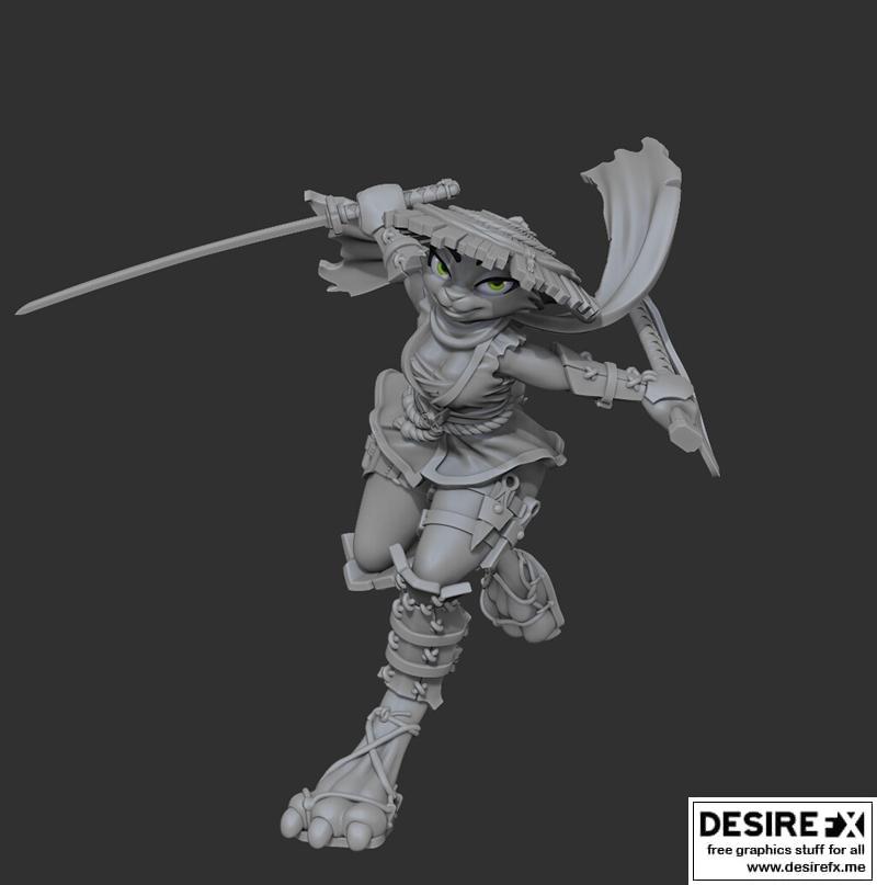 兔子武士 3D打印模型|Bunny samurai – Mike Smolka – 3D Print Model STL