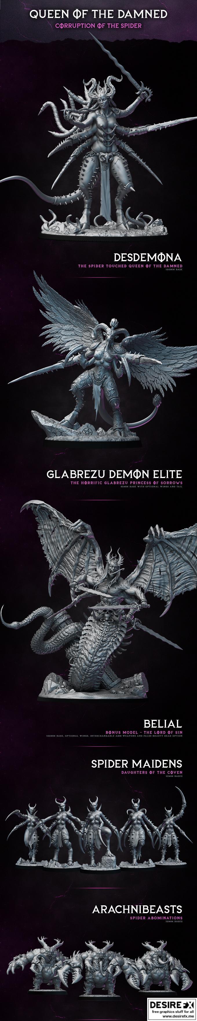 亡灵女王——3D打印模型|Queen of the Damned – 3D Print Model STL