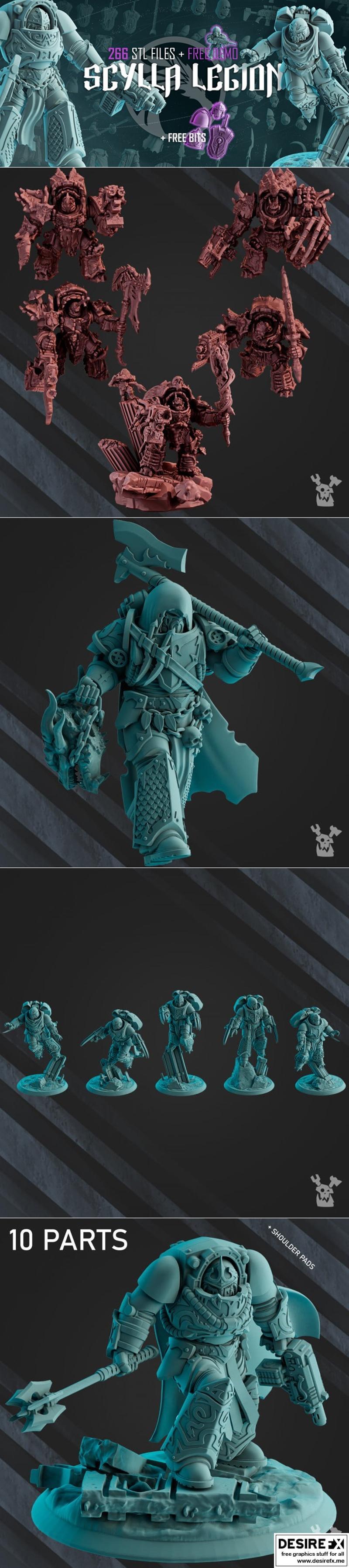 斯库拉军团 3D打印模型|Scylla Legion – 3D Print Model STL