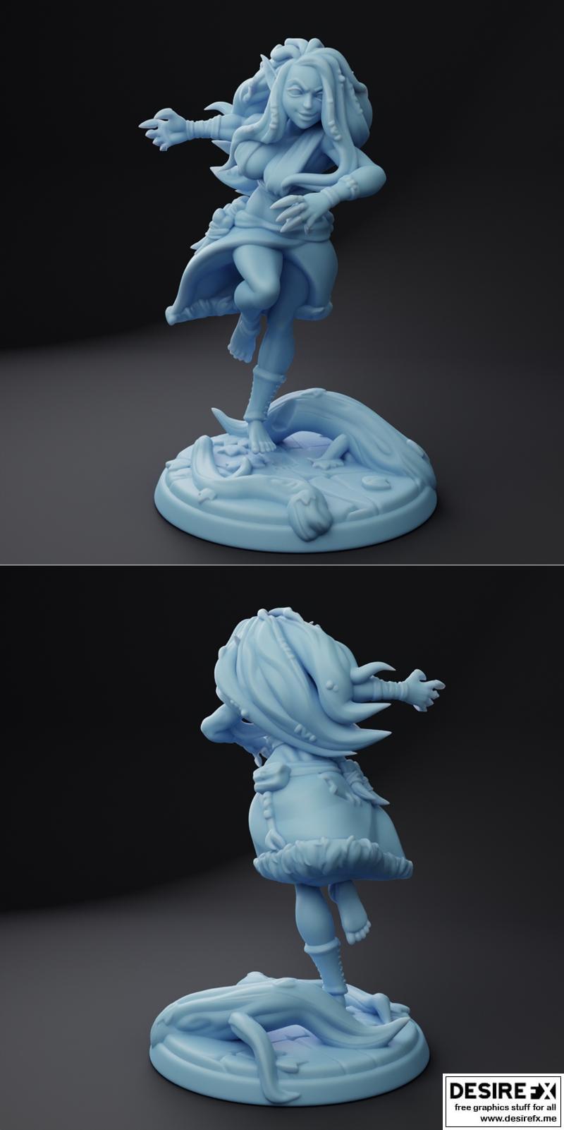 Oaken Hollow英雄2：艾莱德里尔 3D打印模型|Oaken Hollow Heroes 2 – Elledriel – 3D Print Model STL