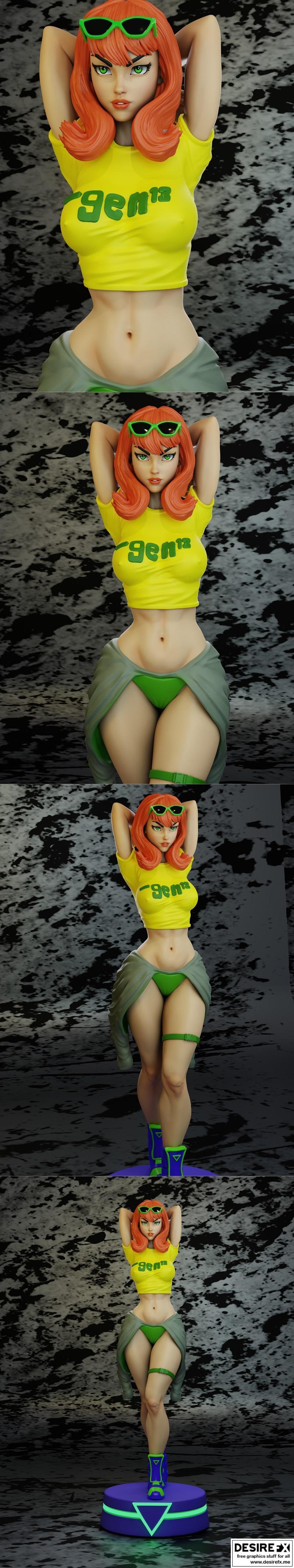 Caitlin Fairchild 3D打印模型 STL|Caitlin Fairchild and NSFW Version – 3D Print Model STL