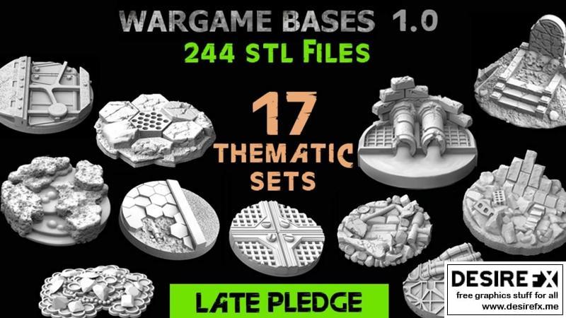 Wargame基地顶帽 v1.0 3D打印模型|Wargame Base Toppers v1.0 – 3D Print Model STL
