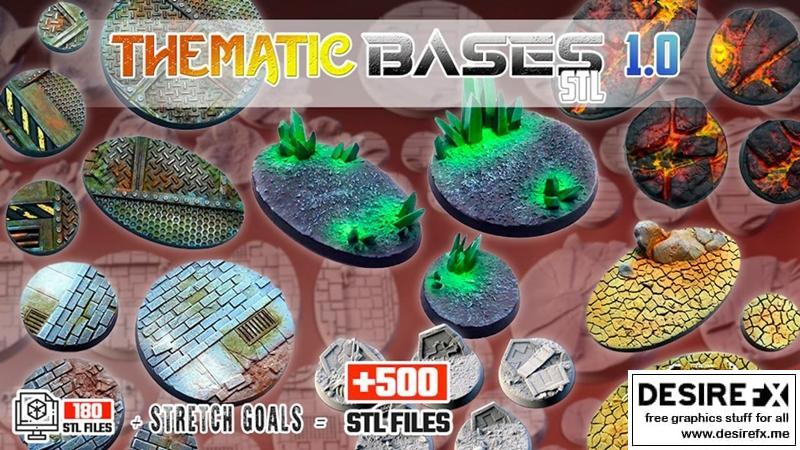 主题基础 - 3D打印模型 - 动漫游戏角色|Themeatic Bases – 3D Print Model STL
