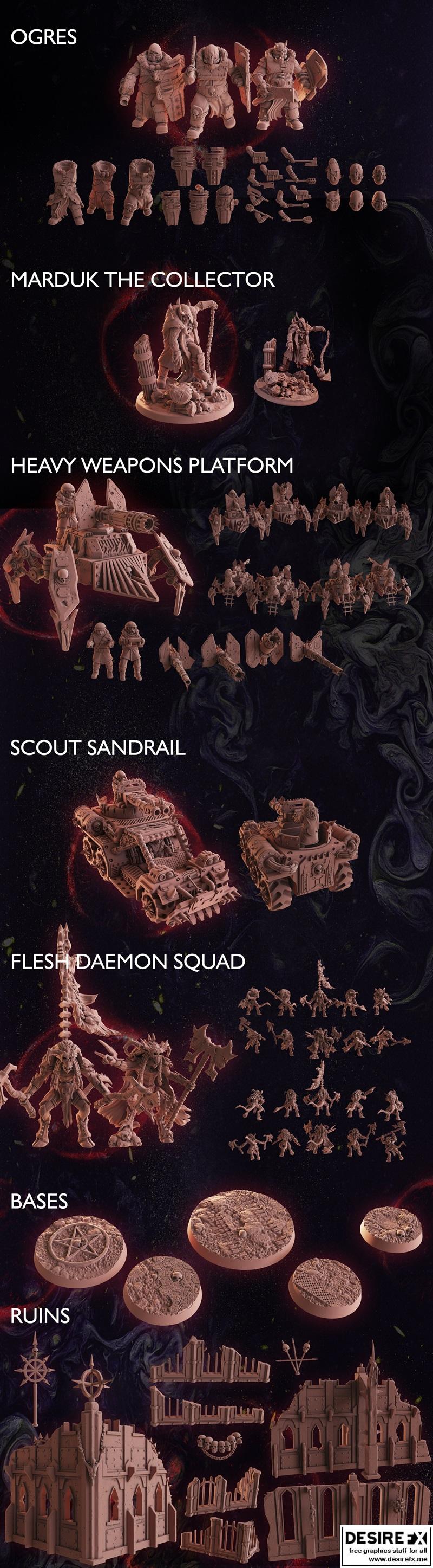 Vultures Horde 3D打印模型|Vultures Horde – 3D Print Model STL