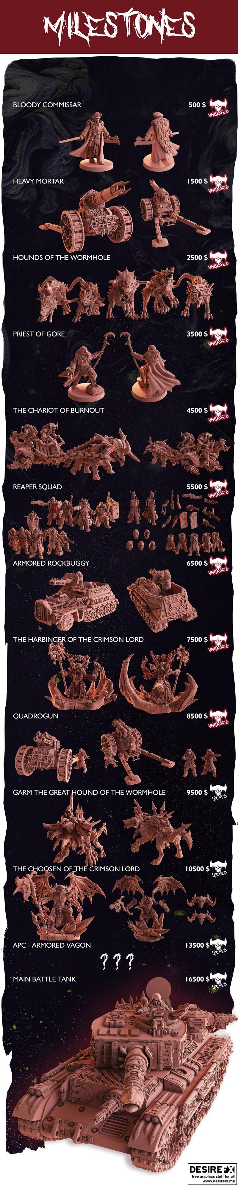 Vultures Horde 3D打印模型|Vultures Horde – 3D Print Model STL