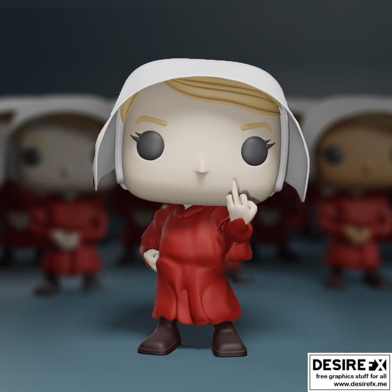 《使女的故事》Funko Pop 3D打印模型|Handmaids Tale Funko Pop – 3D Print Model STL