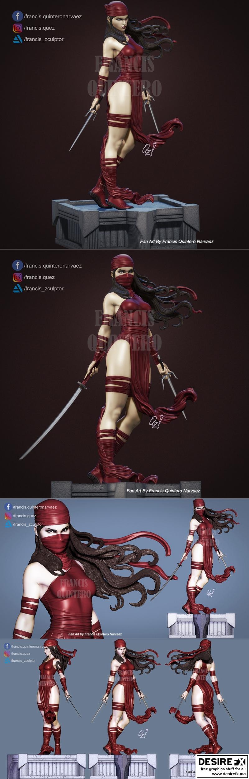 Elektra 3D打印模型|Francis Q Elektra – 3D Print Model STL