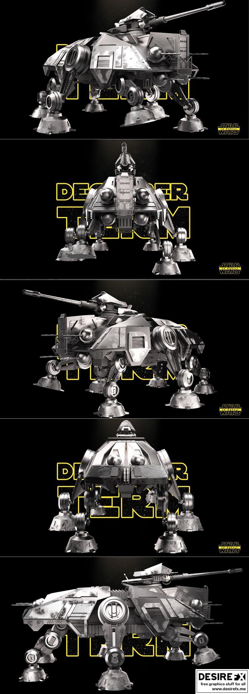 AT-TE战车 - 星战 - 3D打印模型|AT-TE Sculpture – Star Wars – 3D Print Model STL