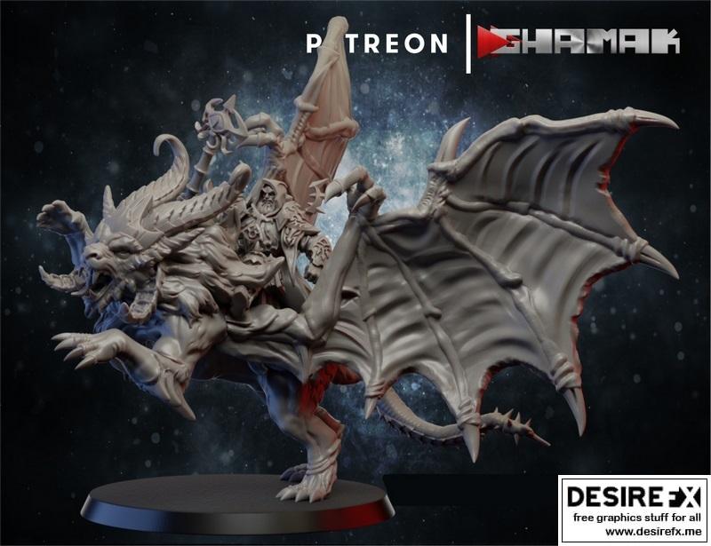 Ghamak - 魔王巨兽法师 3D打印模型|Ghamak – Manticore Mage – 3D Print Model STL