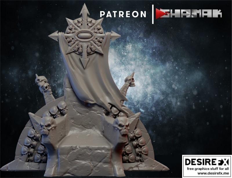 Ghamak混沌王座 3D打印模型|Ghamak – Chaos Throne – 3D Print Model STL