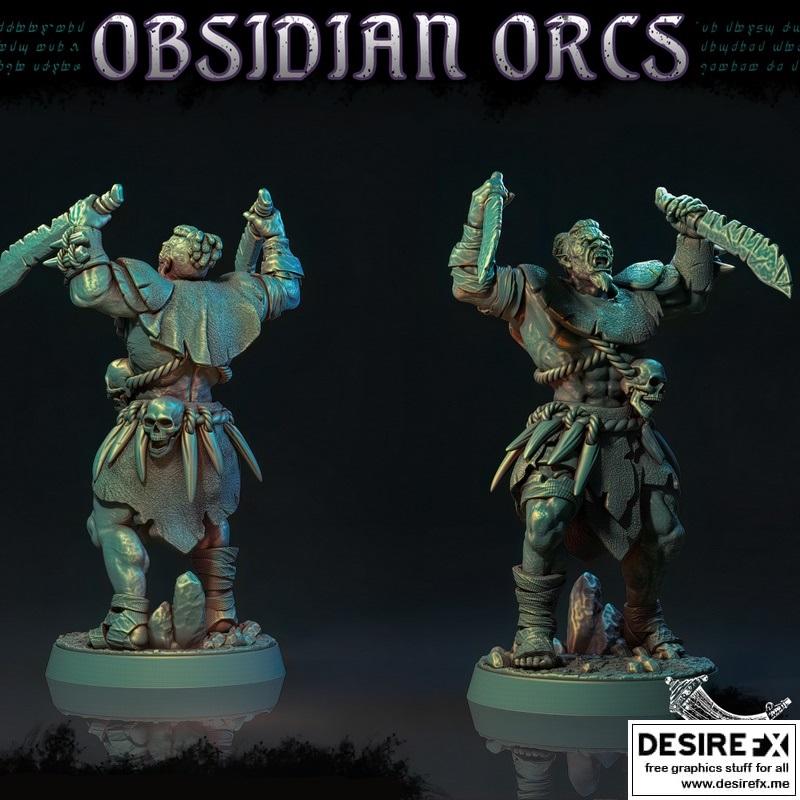 黑曜石 Orc部落狂热——3D打印模型|The Obsidian Orc Tribalrage – 3D Print Model STL