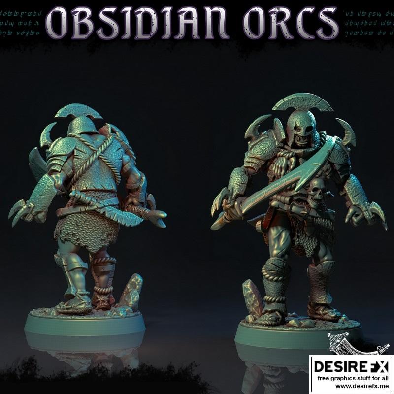 黑岩兽人怒吼——3D打印模型|The Obsidian Orc Roar – 3D Print Model STL
