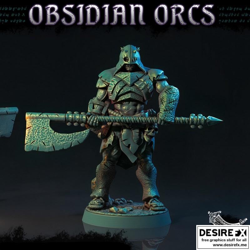 黑曜石 Orc 执行者 3D打印模型|The Obsidian Orc Executioner – 3D Print Model STL