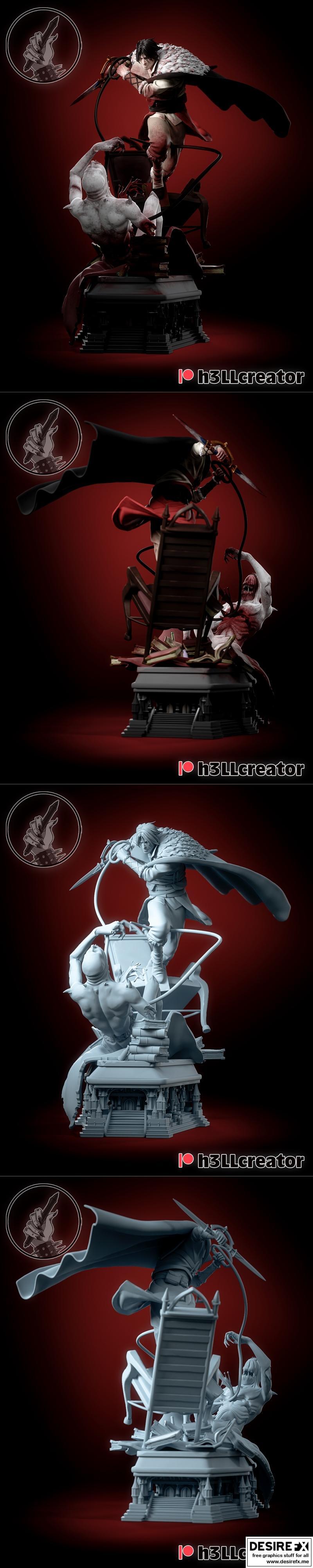 H3LL创作者 - 特雷弗·贝莱姆 - 3D打印模型|H3LL Creator – Trevor Belmont – 3D Print Model STL