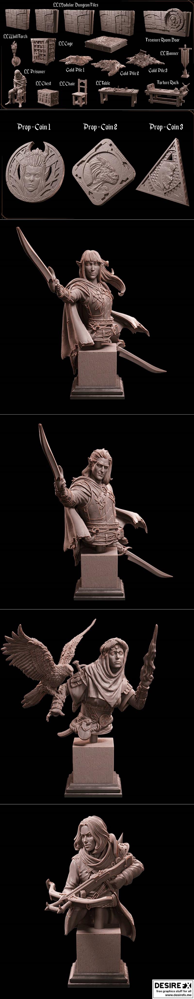 洛特工作室幻想世界——龙穴谎言传奇 3D打印模型|Loot Studio Fantasy – Legendarium of Dragons Lair of Liars January 2023 – 3D Print Model STL