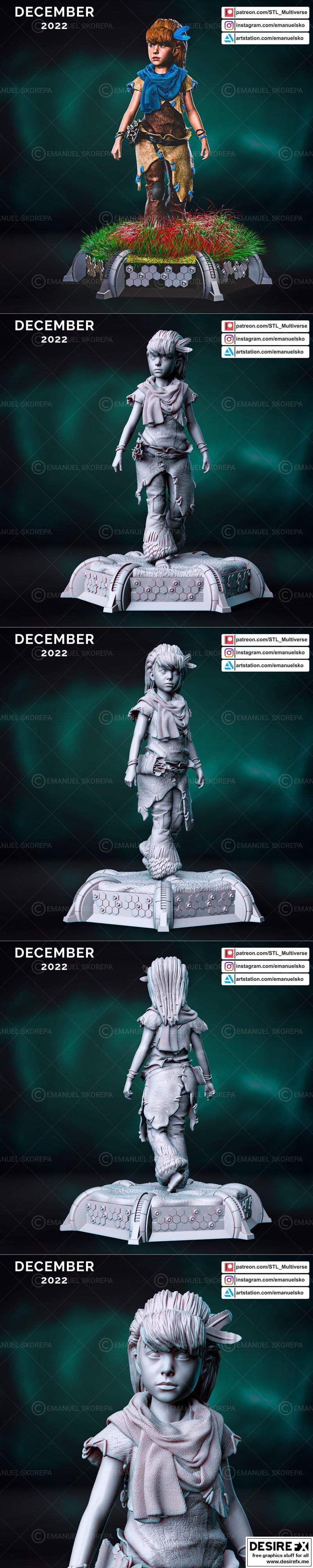 Aloy 3D打印模型 STL|Aloy Young – 3D Print Model STL