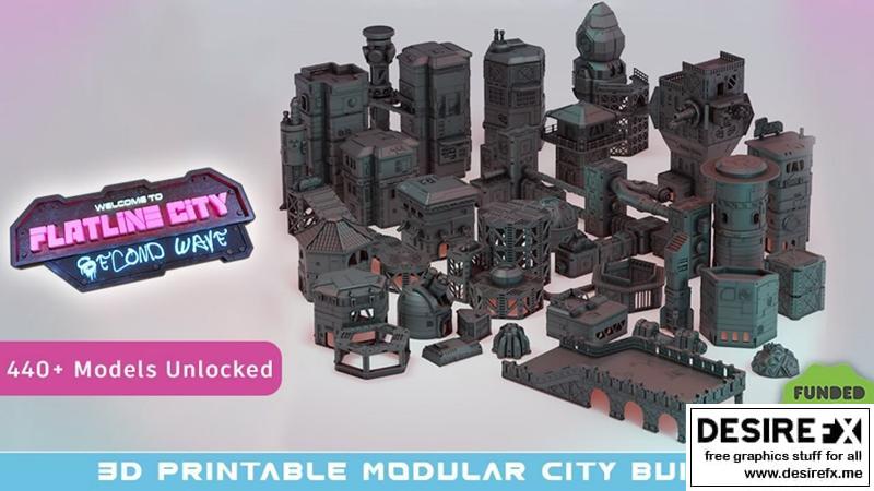 平城都市 3D打印模型|Flatline City – 3D Print Model STL