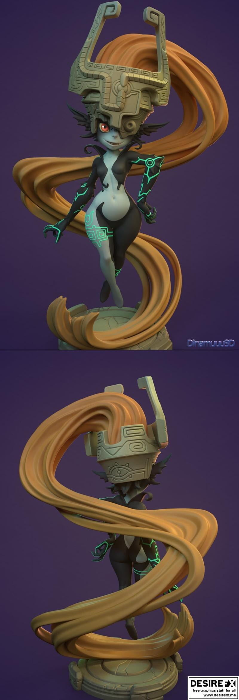 Dinamuuu 3D打印模型：Imp Midna角色立体模型 STL文件|Dinamuuu 3D – Imp Midna – 3D Print Model STL