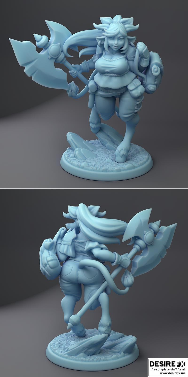牛仔女孩 3D打印模型|Cow girl – 3D Print Model STL