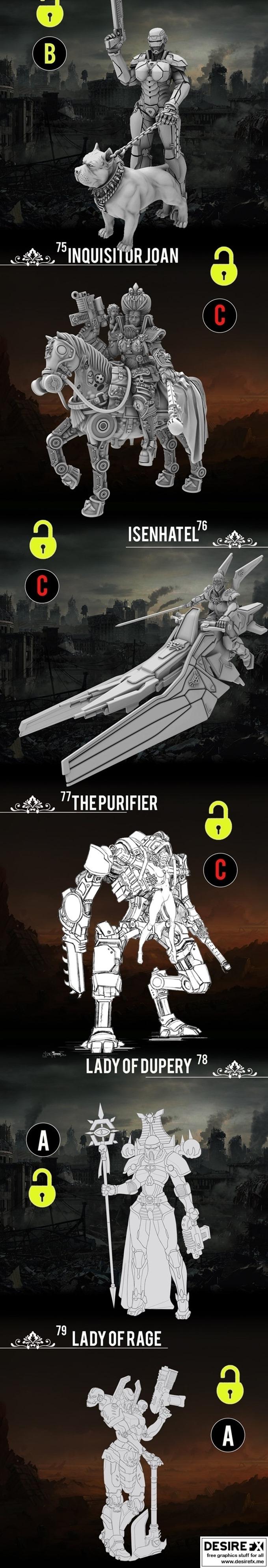 Heresy Labs – Sauberung 洗净者小队 3D打印模型|Heresy Labs – The Sauberung Punisher Squad – 3D Print Model STL