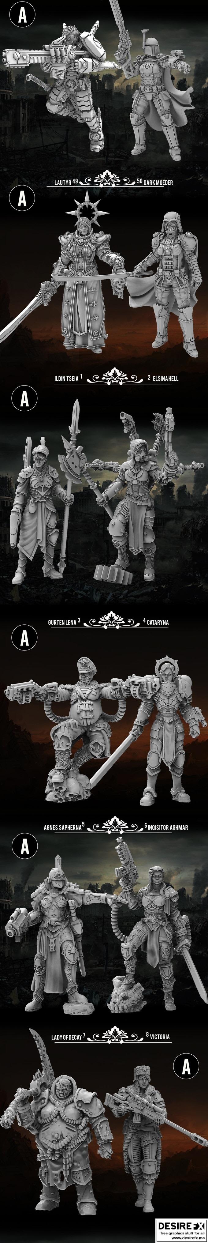 Heresy Labs – Sauberung 洗净者小队 3D打印模型|Heresy Labs – The Sauberung Punisher Squad – 3D Print Model STL