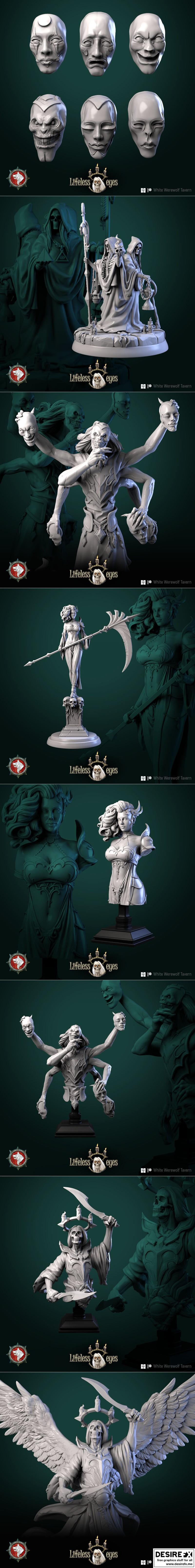 白狼酒馆 3D打印模型|White Werewolf Tavern – Lifeless eyes December 2022 – 3D Print Model STL