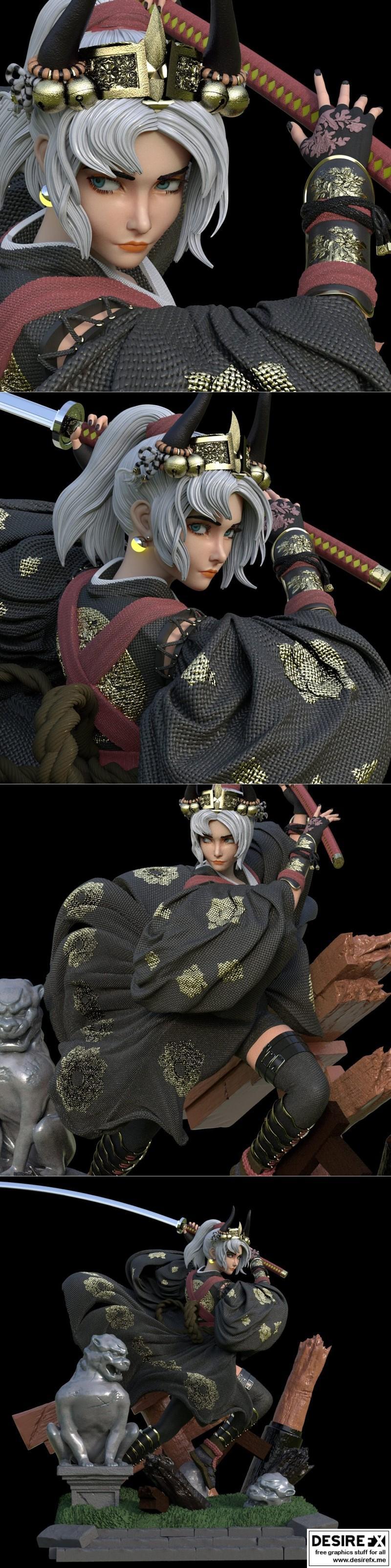 日本武士 - 3D打印模型|Japanese Warrior – 3D Print Model STL