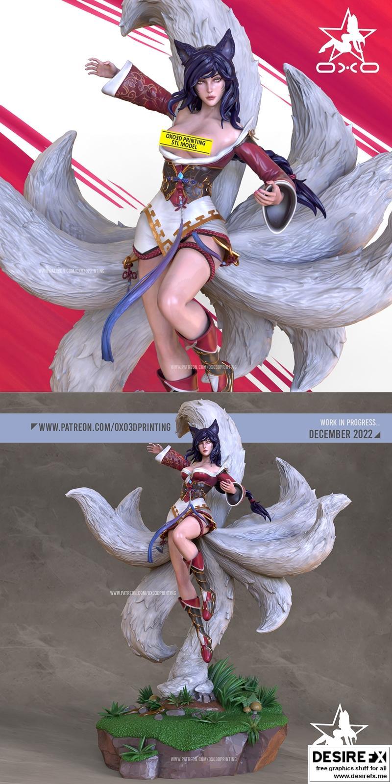 OXO3D - 泰坦之拳 - 阿里亚娜3D打印模型|OXO3D – Ahri League Of Legends – 3D Print Model STL