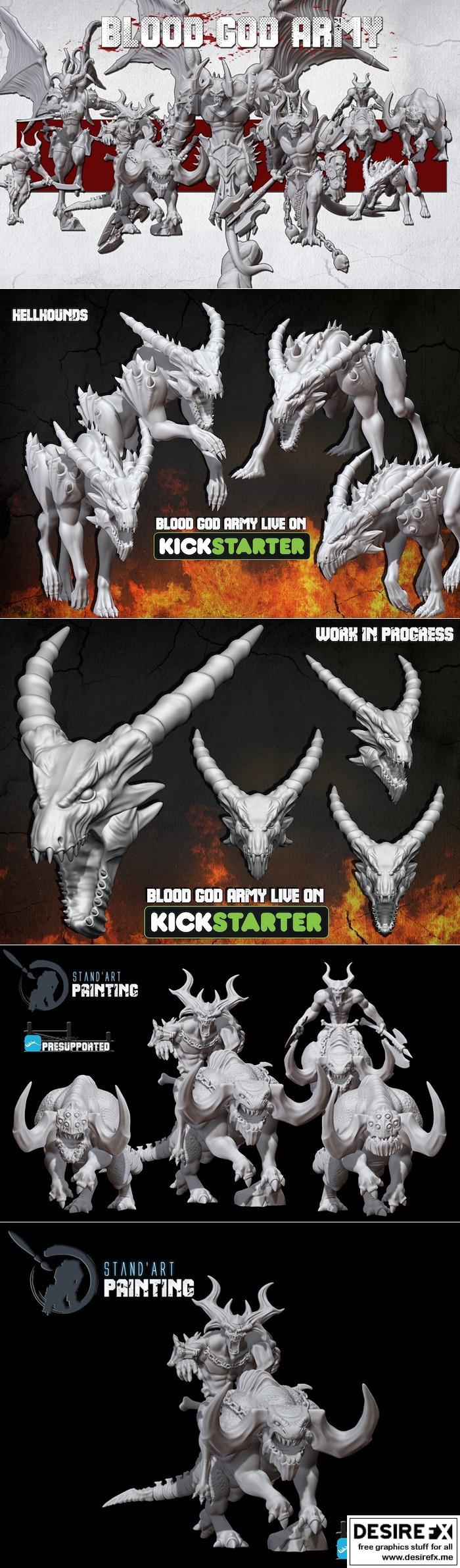 血神军团 3D打印模型|Blood God Army – 3D Print Model STL