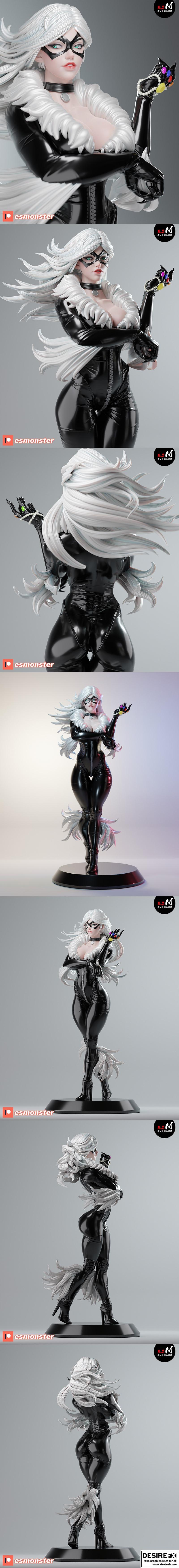 FAN Felicia Back 3D打印模型——E.S Monster角色造型|FAN Felicia Back – E.S Monster – 3D Print Model STL