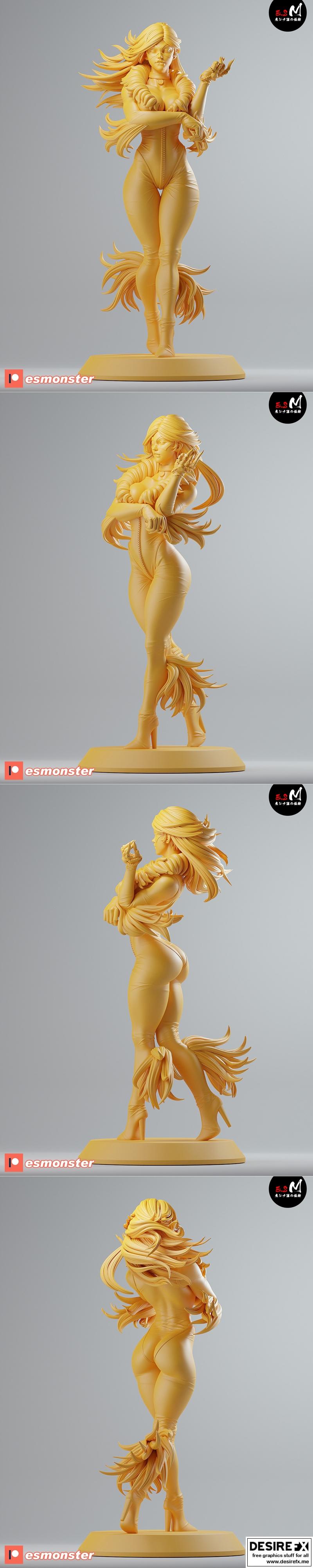 FAN Felicia Back 3D打印模型——E.S Monster角色造型|FAN Felicia Back – E.S Monster – 3D Print Model STL