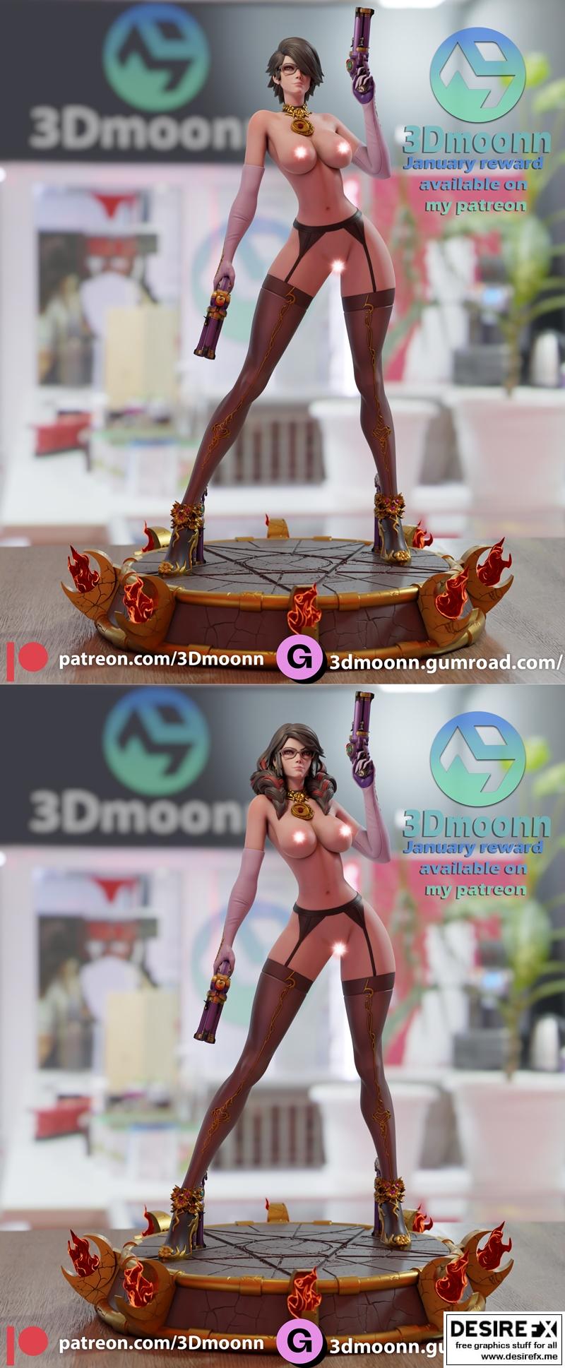 巴耶塔 3D打印模型|Bayonetta – 3Dmoonn – 3D Print Model STL