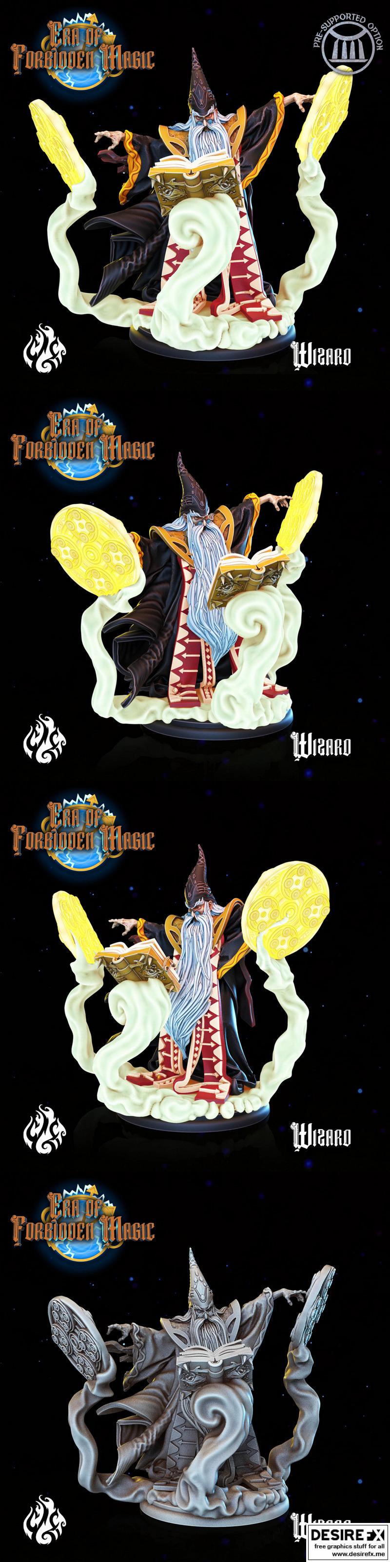 禁术时代魔法工坊——巫师3D打印模型|Crippled God Foundry – Era of Forbidden Magic – Wizard – 3D Print Model STL