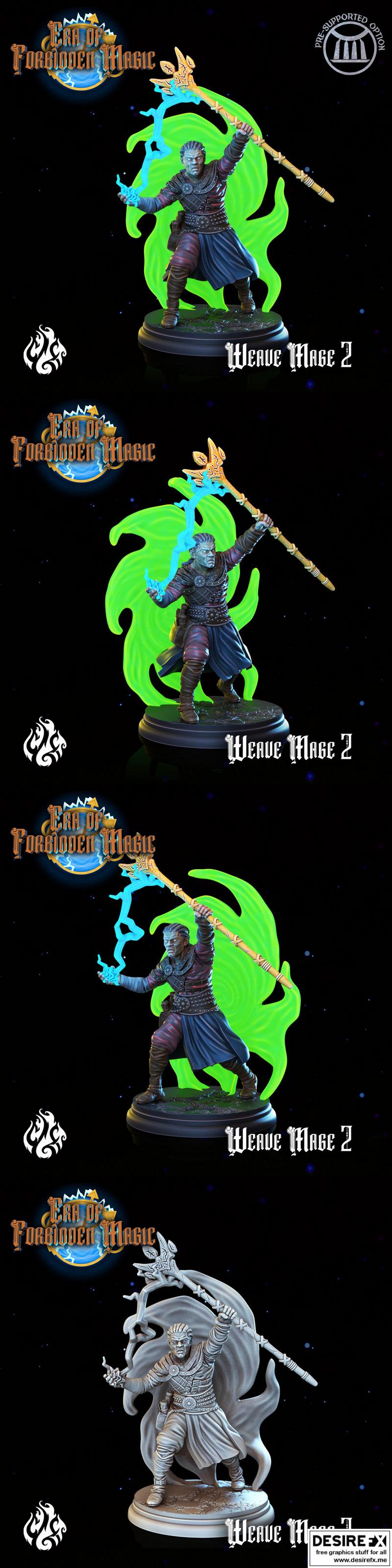禁术时代魔法编织师3D打印模型|Crippled God Foundry – Era of Forbidden Magic – Weave Mage 2 – 3D Print Model STL