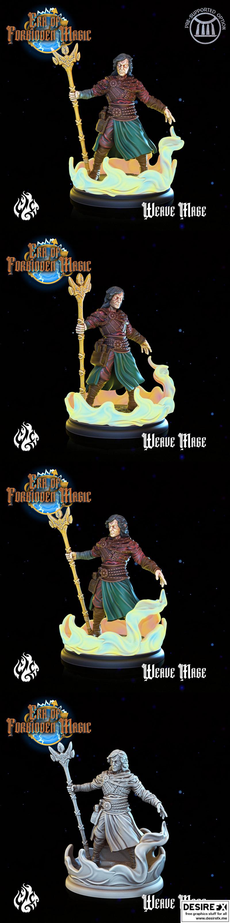 禁魔时代·织魔者1号 3D打印模型|Crippled God Foundry – Era of Forbidden Magic – Weave Mage 1 – 3D Print Model STL