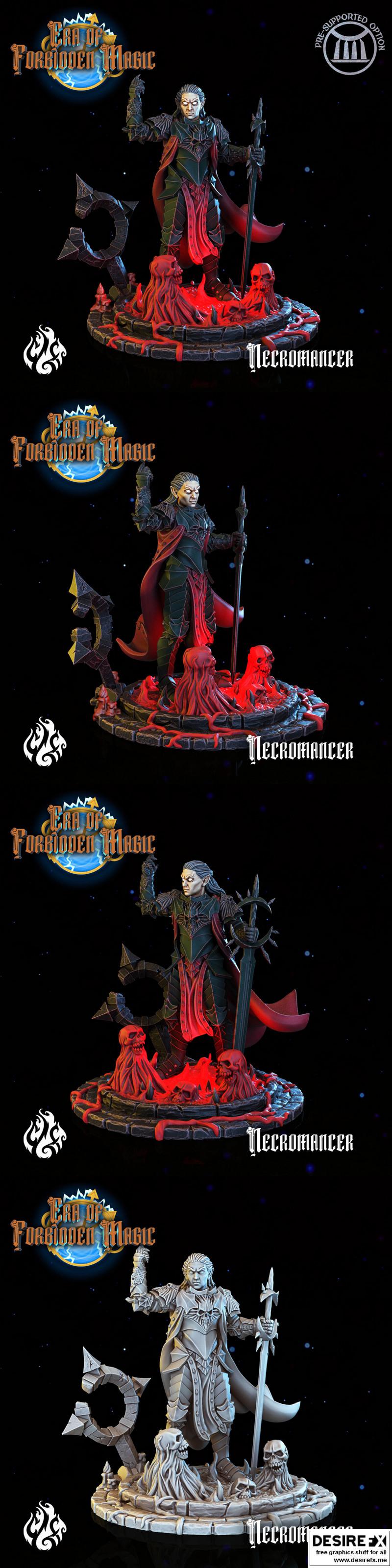 禁魔时代·咒术师 3D打印模型|Crippled God Foundry – Era of Forbidden Magic – Necromancer – 3D Print Model STL