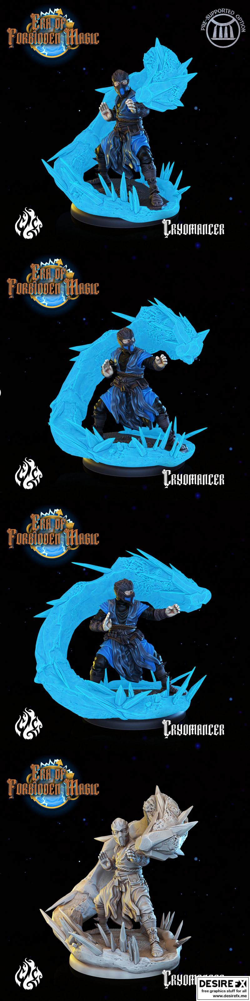 禁魔时代·冰系法师3D打印模型|Crippled God Foundry – Era of Forbidden Magic – Cryomancer – 3D Print Model STL
